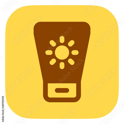 Editable sunblock vector icon. Cosmetics, makeup, skincare, beauty. Part of a big icon set family. Perfect for web and app interfaces, presentations, infographics, etc
