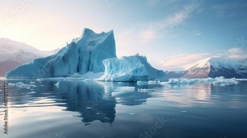 Melting glaciers. Climate crisis. Environmental problems. Сlimate change.