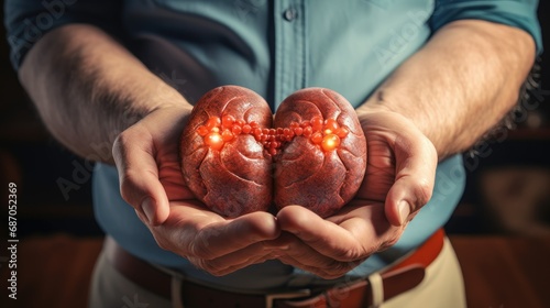 Liver Disease in Human's Hand Photography