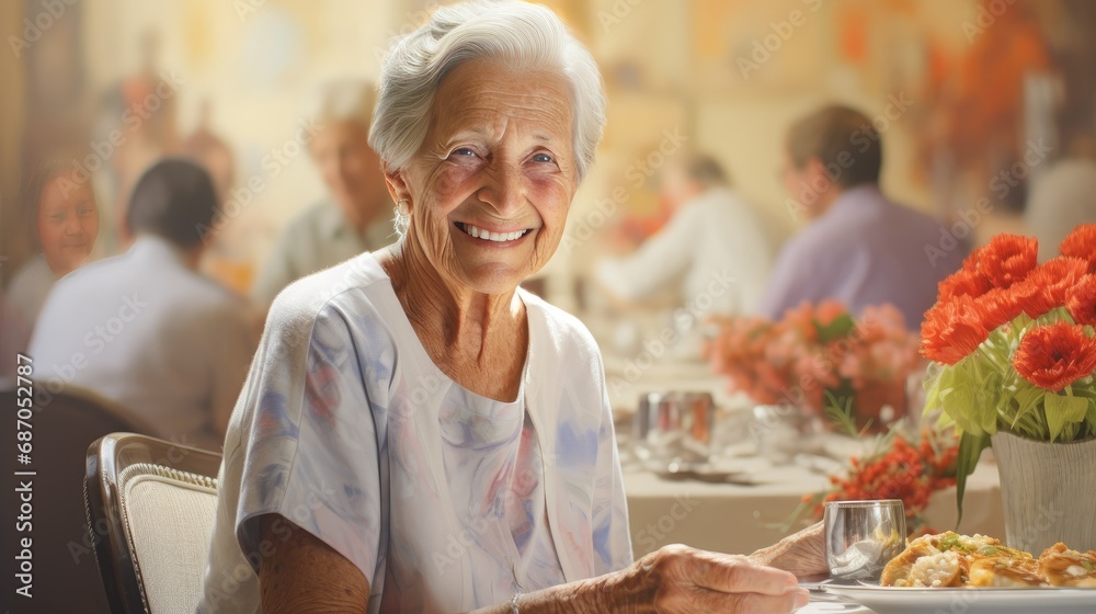 Smiling Grandmother in Nursing House Photography