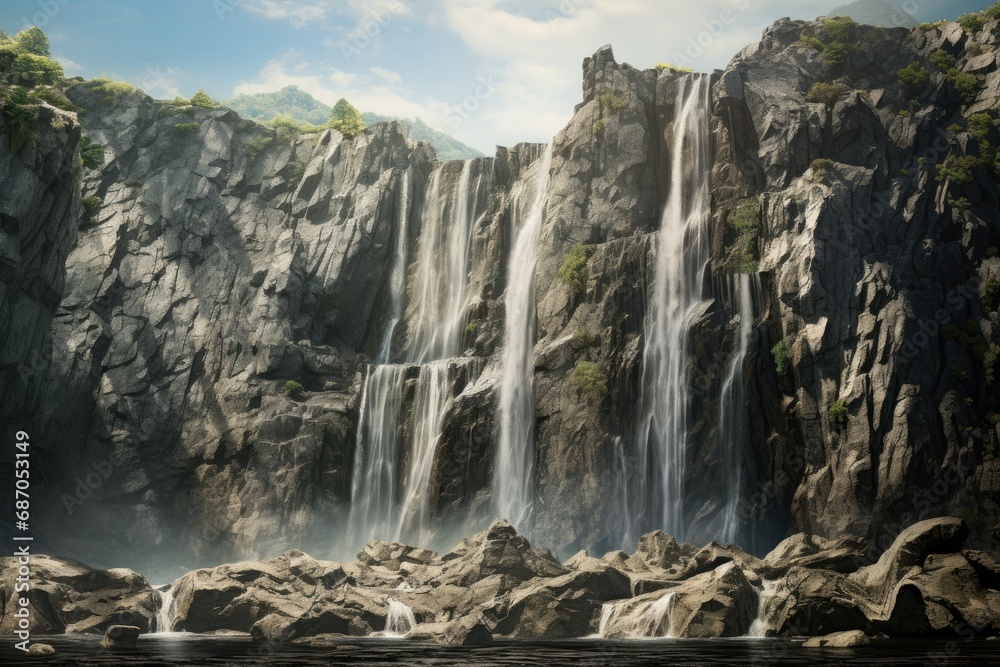 Fototapeta premium waterfall in the mountains