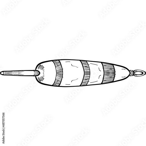 fishing float handdrawn illustration