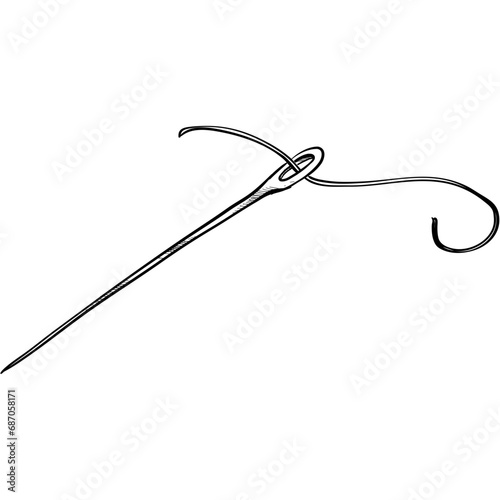 needle handdrawn illustration