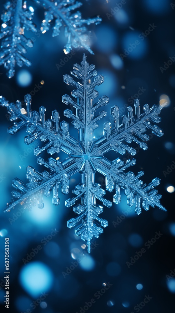 a close up of a snowflake a close up of a snowflake