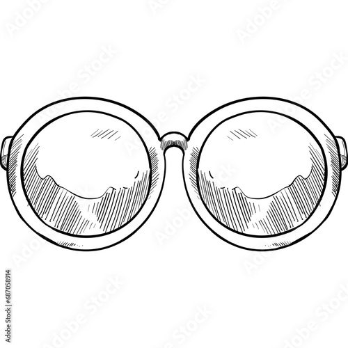 eyeglasses handdrawn illustration