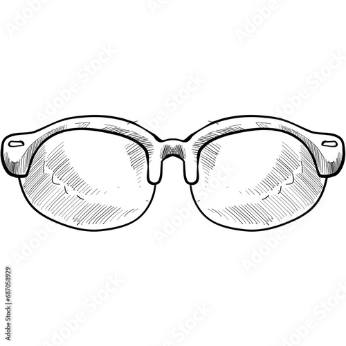 eyeglasses handdrawn illustration