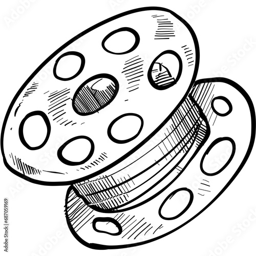 sewing thread handdrawn illustration
