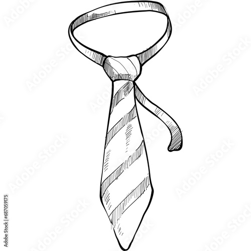 necktie handdrawn illustration