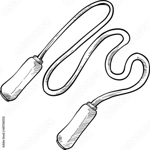jump rope handdrawn illustration
