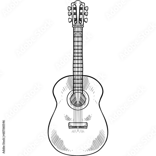 guitar handdrawn illustration