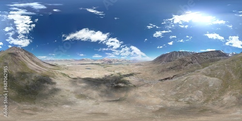Panorama views of Little Pamir wakhan Afghanistan photo