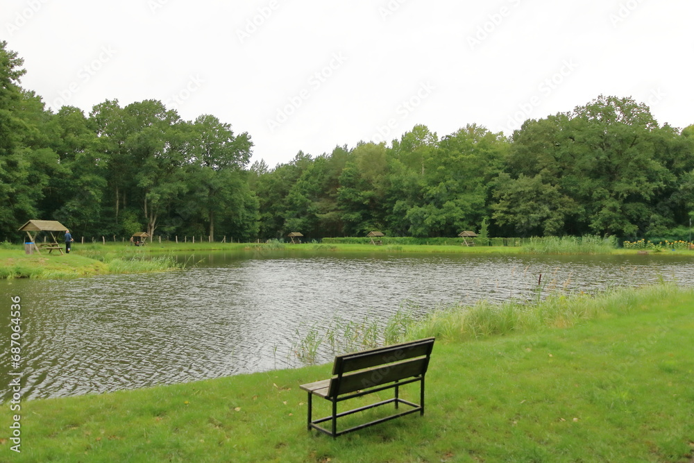 fishing at a small lake near Brandenburg, Germany fishing at a small lake near Brandenburg, Germany
