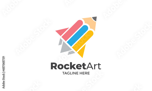 Logo vector pencil symbol of student education design architecture innovation creativity and inspiration