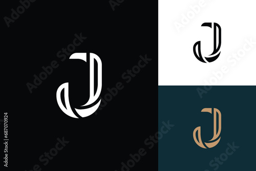 letter j monogram vector logo design photo