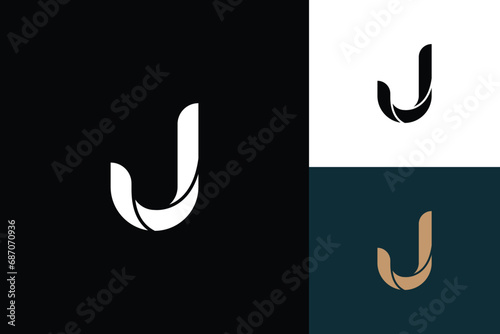 letter j monogram vector logo design