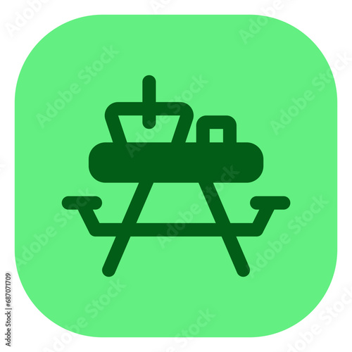 Editable camping, picnic table vector icon. Part of a big icon set family. Perfect for web and app interfaces, presentations, infographics, etc