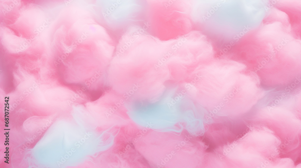 Neon pastel cotton candy background. Candy floss texture. Generative AI