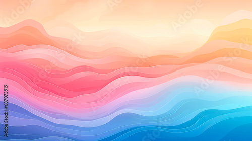 Abstract pink and blue wavy texture background. 