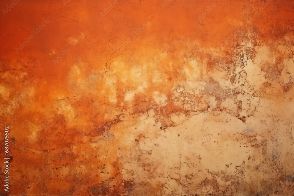 Old rusty orange background. Created with Ai