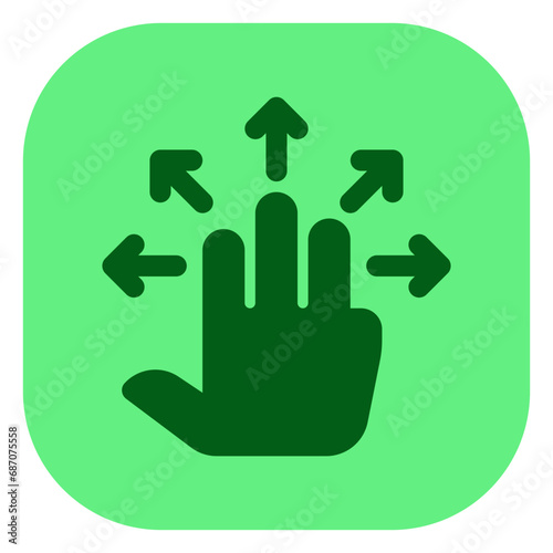 Editable three fingers move vector icon. Part of a big icon set family. Perfect for web and app interfaces, presentations, infographics, etc