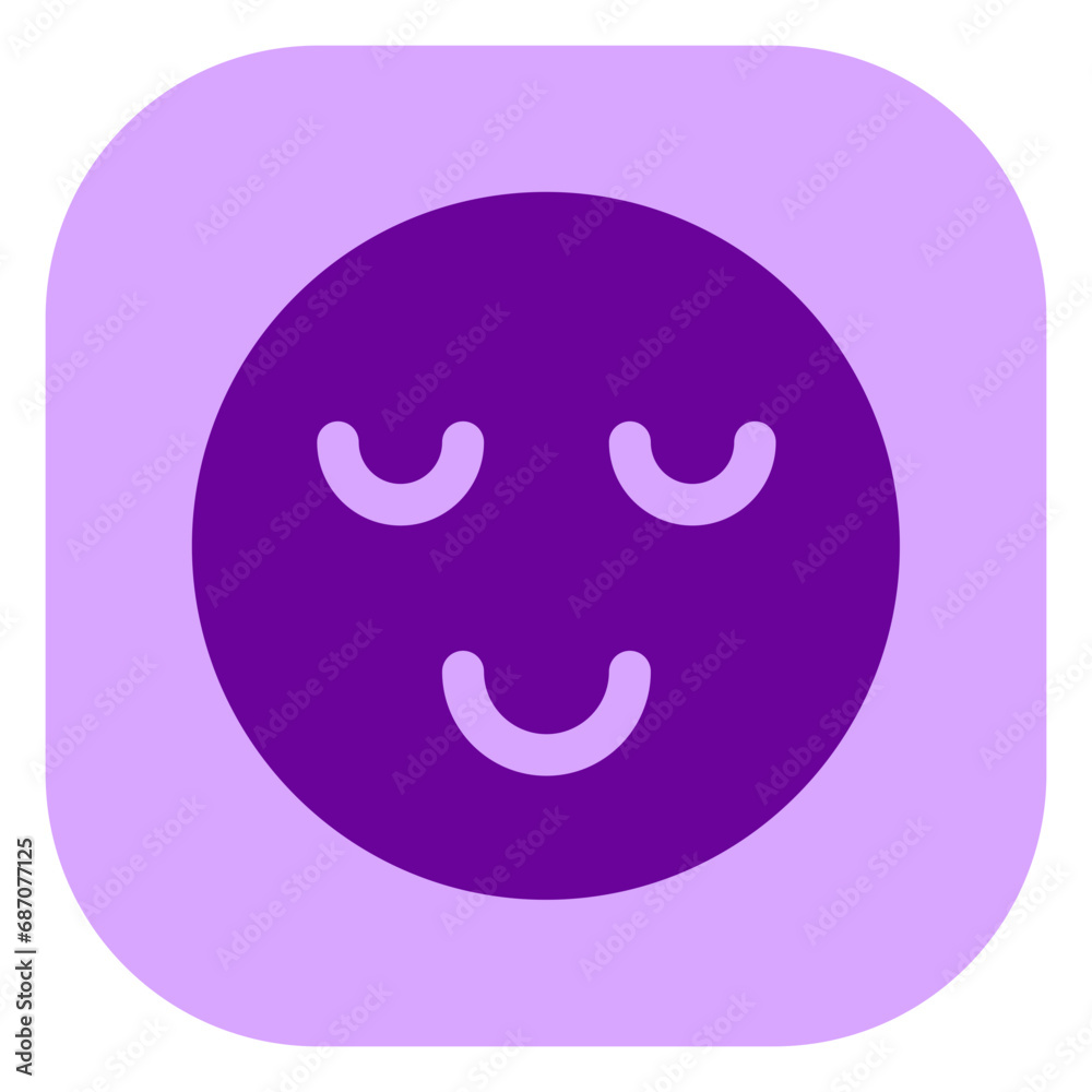 Editable calm, zen, relaxed face vector icon. Part of a big icon set family. Perfect for web and app interfaces, presentations, infographics, etc Editable calm, zen, relaxed face vector icon. Part of a big icon set family. Perfect for web and app interfaces, presentations, infographics, etc