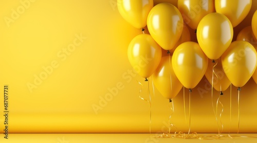 yellow balloon with a yellow background photo