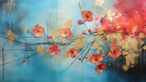illustration flowers background