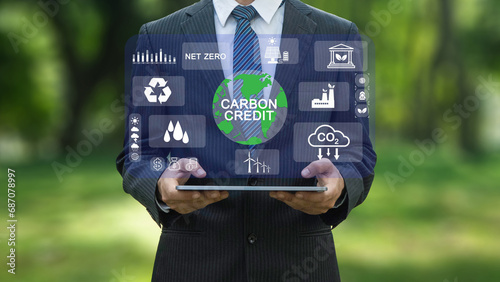 Fotografija Carbon credit market concept