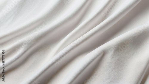 Gentle ripples on white linen fabric creating a soft textured background, subtle and soothing for versatile use