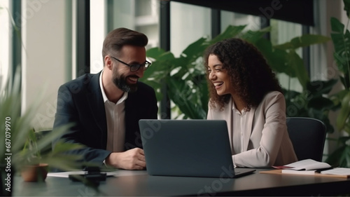 Happy mid aged business woman manager handshaking greeting client in office. Smiling female executive making successful deal with partner shaking hand at work standing at meeting table