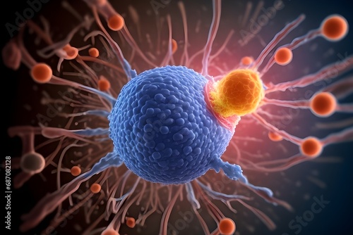 3d illustration of sperm and egg cell - spermatozoons