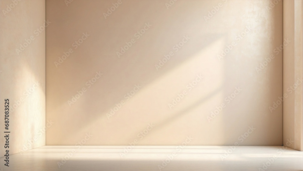 Light beige backdrop with a dramatic diagonal shadow, offering a warm and sophisticated setting for products Light beige backdrop with a dramatic diagonal shadow, offering a warm and sophisticated setting for products