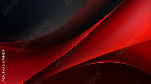 Bold red and black gradient background with sleek finish