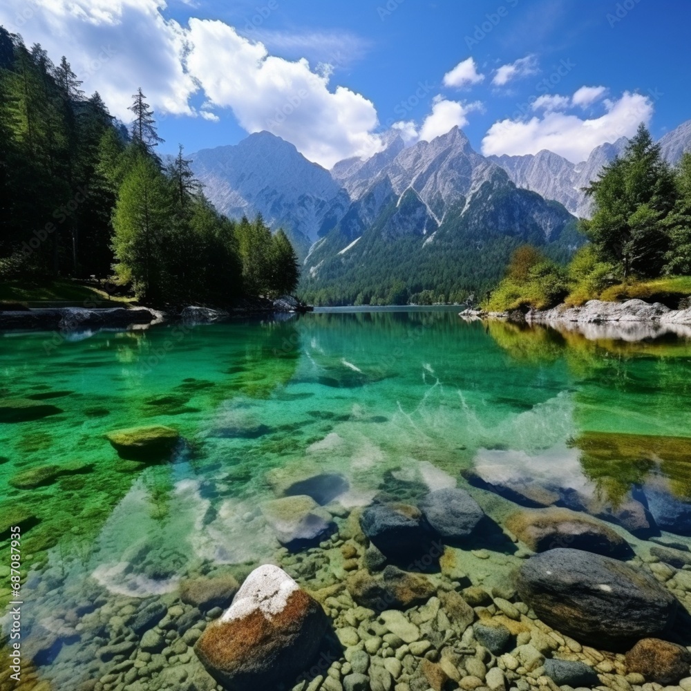 Jasna Lake in Slovenia