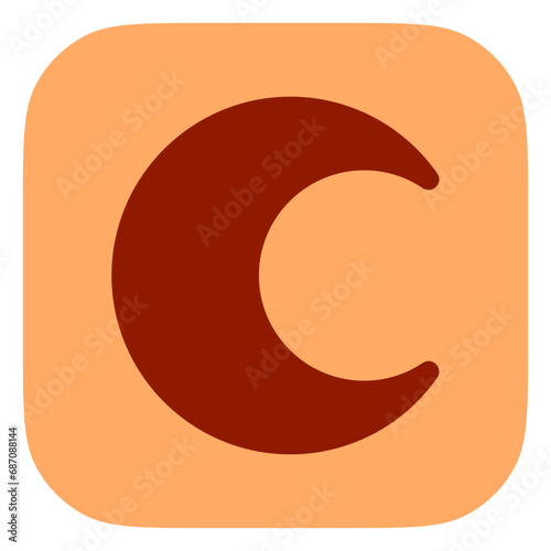 Editable vector crescent moon icon. Part of a big icon set family. Perfect for web and app interfaces, presentations, infographics, etc