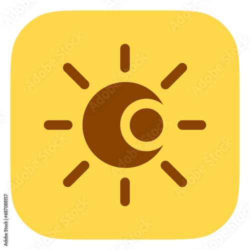 Editable vector sun and moon icon. Part of a big icon set family. Perfect for web and app interfaces, presentations, infographics, etc