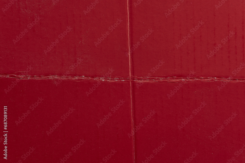 Fototapeta premium thick red paper cardboard material, paper overlay.