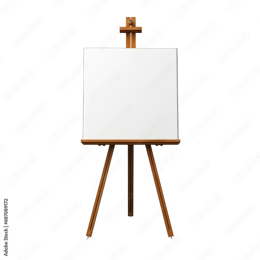 Easel on White Isolated on Transparent or White Background, PNG Easel on White Isolated on Transparent or White Background, PNG