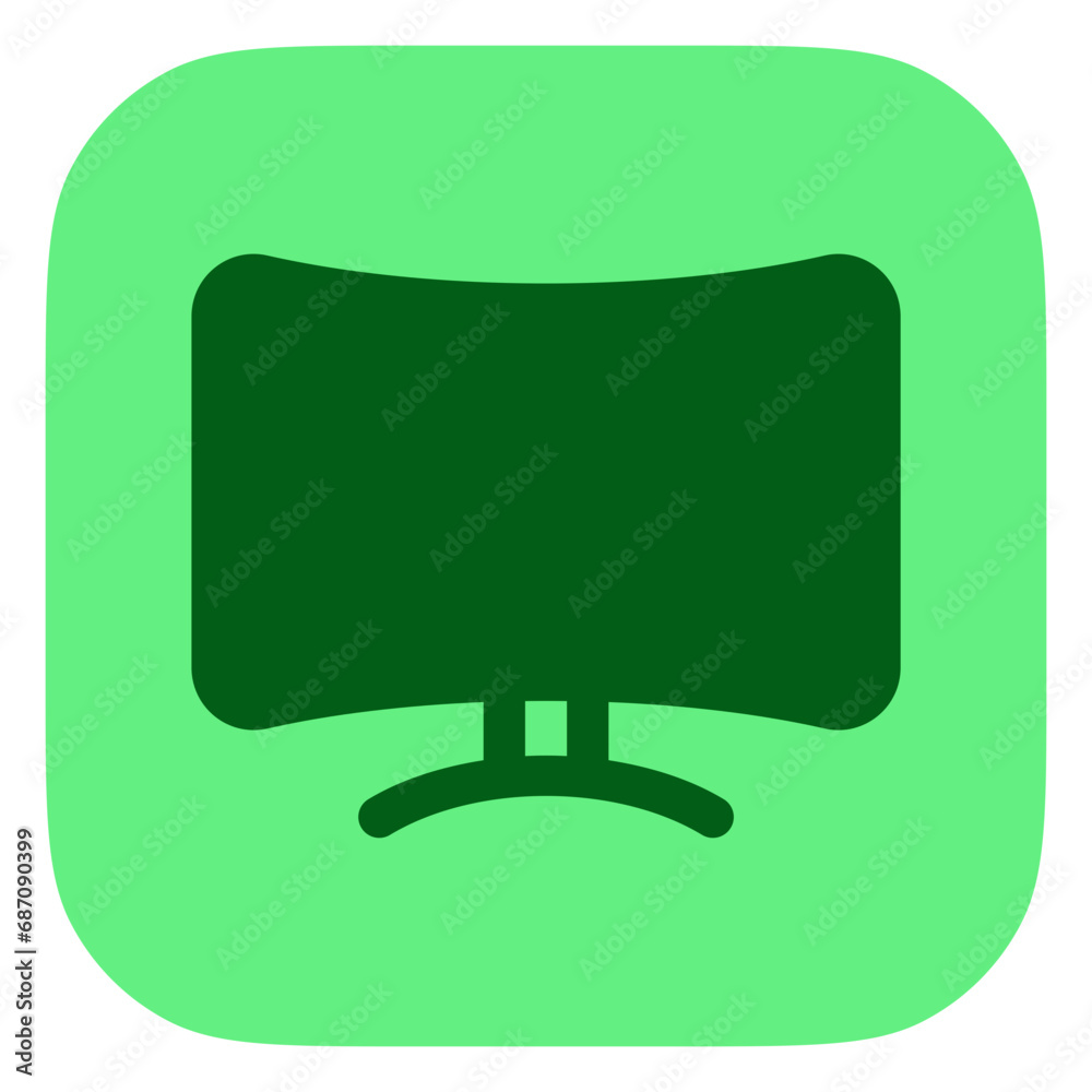 Fototapeta premium Editable vector blank curved monitor screen icon. Part of a big icon set family. Perfect for web and app interfaces, presentations, infographics, etc