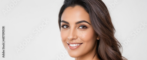 Beautiful Moroccan good woman nice fashion half body eye contact