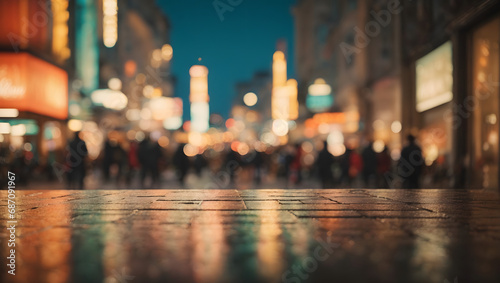 An abstract background that symbolizes memories of the city, incorporating bokeh lights and city shadows into a composition that's softened by nostalgic vintage color tones. photo