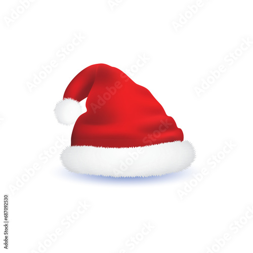 Santa Claus red hat isolated or transparent png, Merry Christmas or X mas