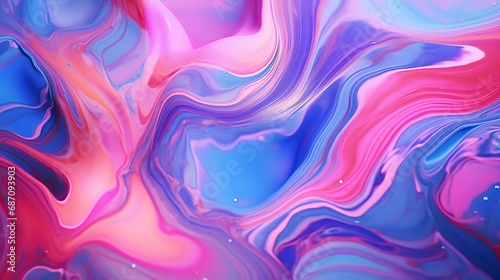 abstract background of blue and pink paint mixing in water. 3d rendering