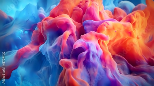 Colorful abstract paint background. Fluid art. 3d rendering