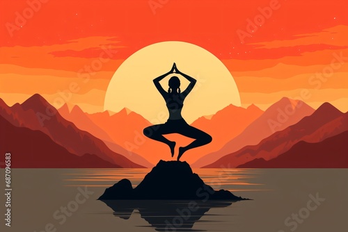 Poster of a woman doing yoga