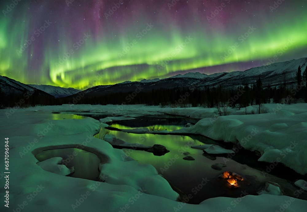 Aurora Odyssey: Witnessing the Northern Lights in Yukon's Takhini Hot Springs