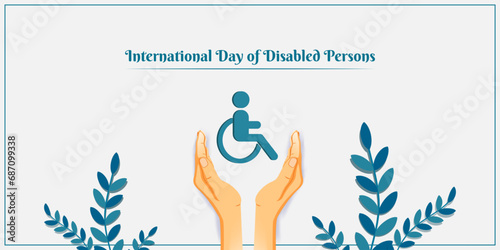 Vector illustration of International Day of Disabled Persons social media feed template