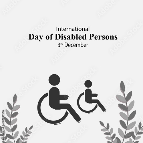 Vector illustration of International Day of Disabled Persons social media feed template