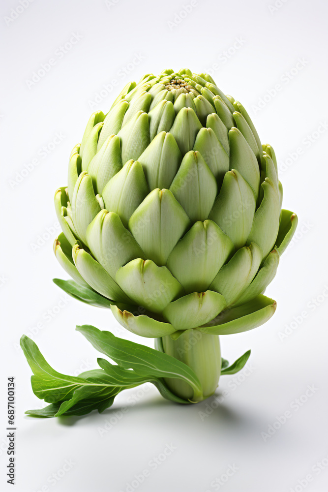 Fototapeta premium Artichoke. Portrait. Ideal for advertising or banner.