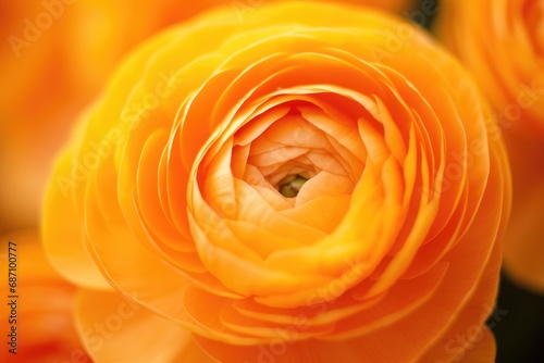 Orange macro flower. Spring mood